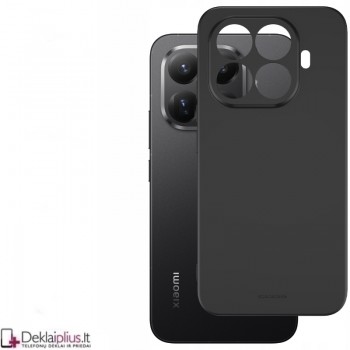 Silikoninis ploniausias dėklas su kameros apsauga - juodas (Xiaomi 15T Pro) Silikoninis ploniausias dėklas su kameros apsauga - juodas (Xiaomi 15T Pro)